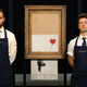Banksy’s Love in a Bin on view at Sotheby’s galleries in London. Courtesy of Sotheby’s.